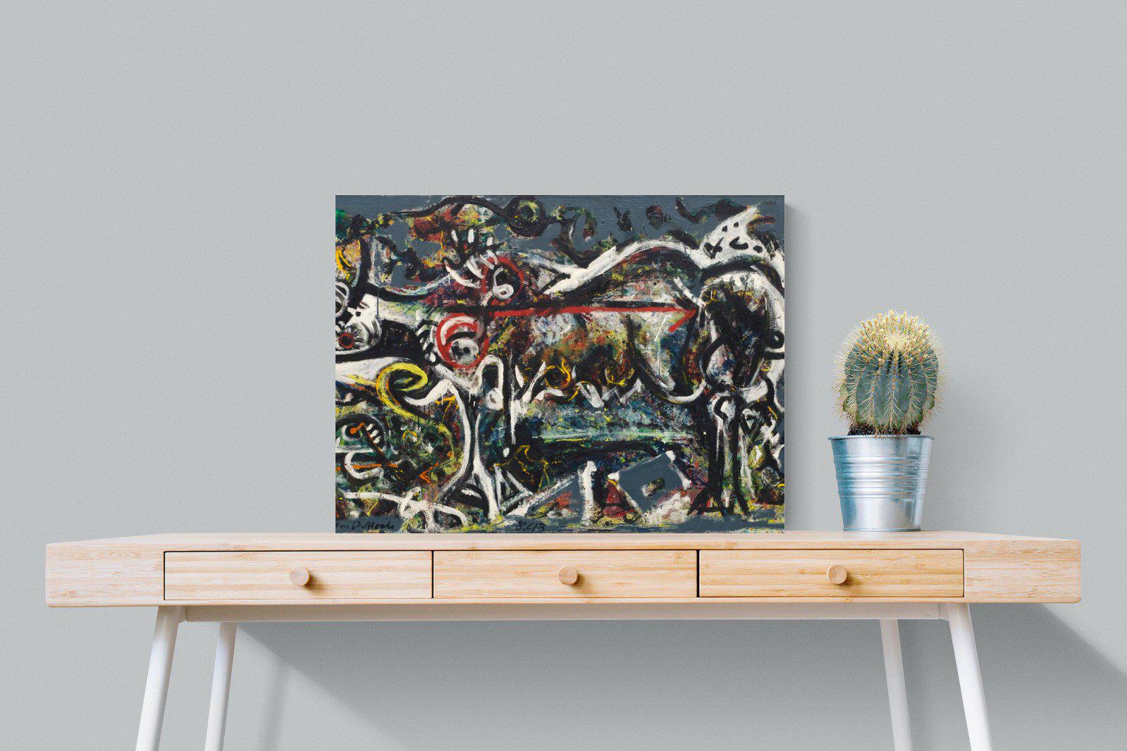 The She Wolf-Wall_Art-80 x 60cm-Mounted Canvas-No Frame-Pixalot