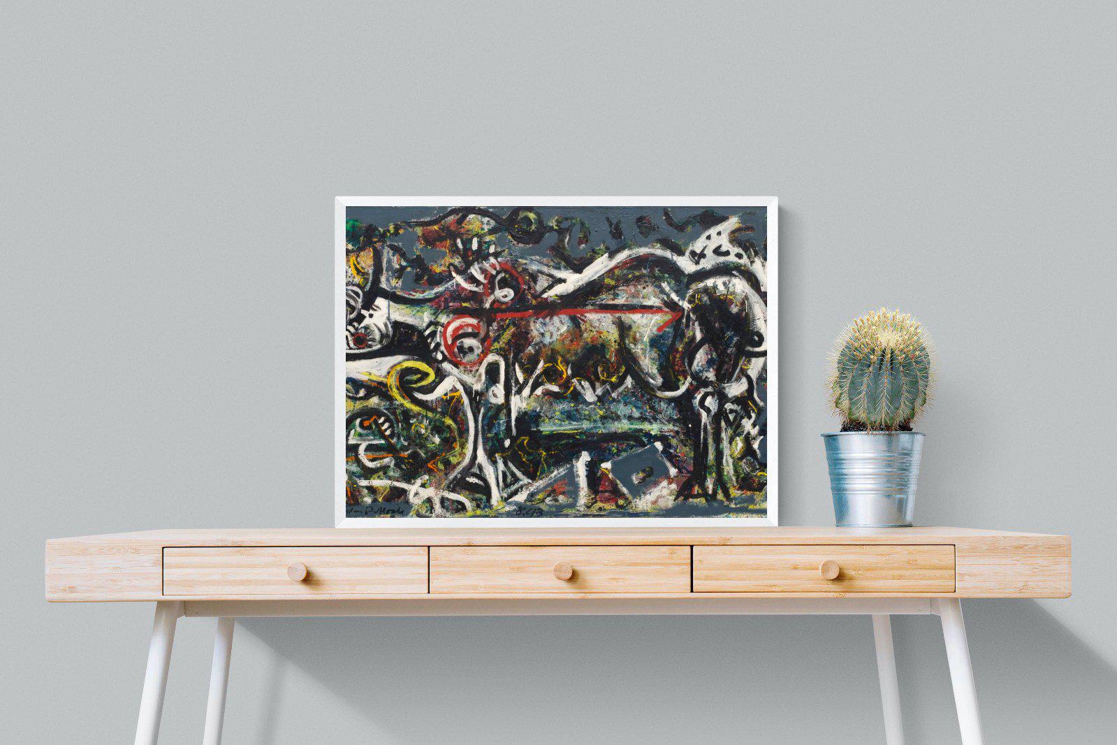 The She Wolf-Wall_Art-80 x 60cm-Mounted Canvas-White-Pixalot