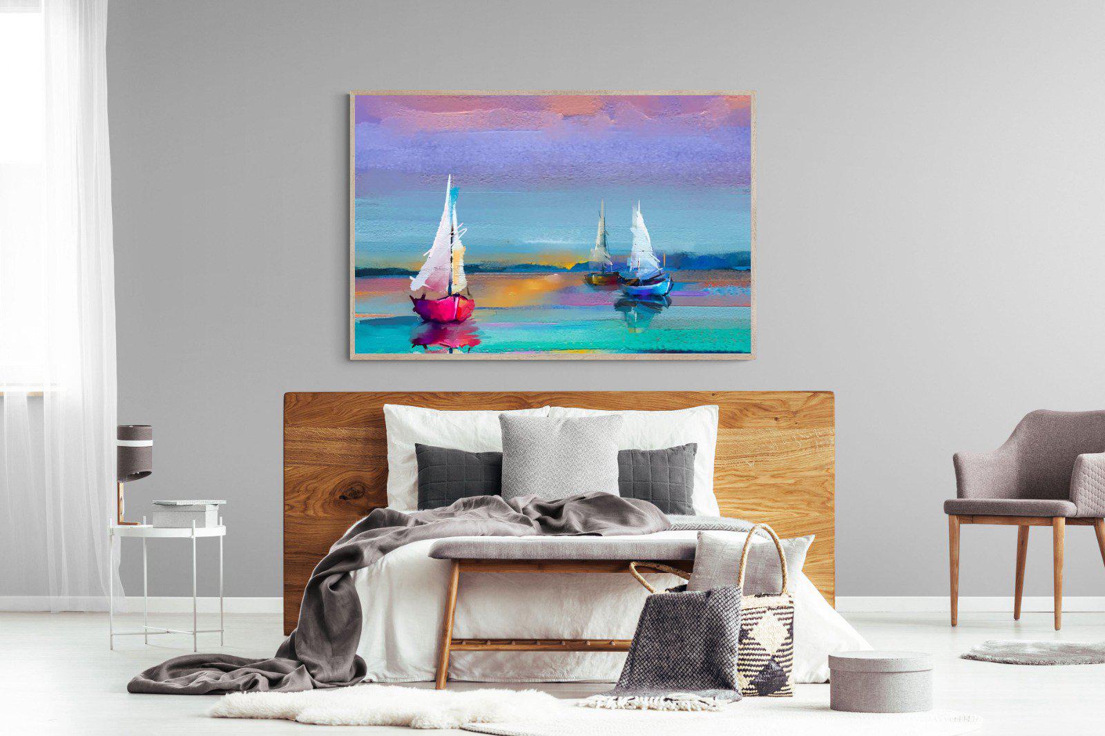 Three Sails-Wall_Art-150 x 100cm-Mounted Canvas-Wood-Pixalot