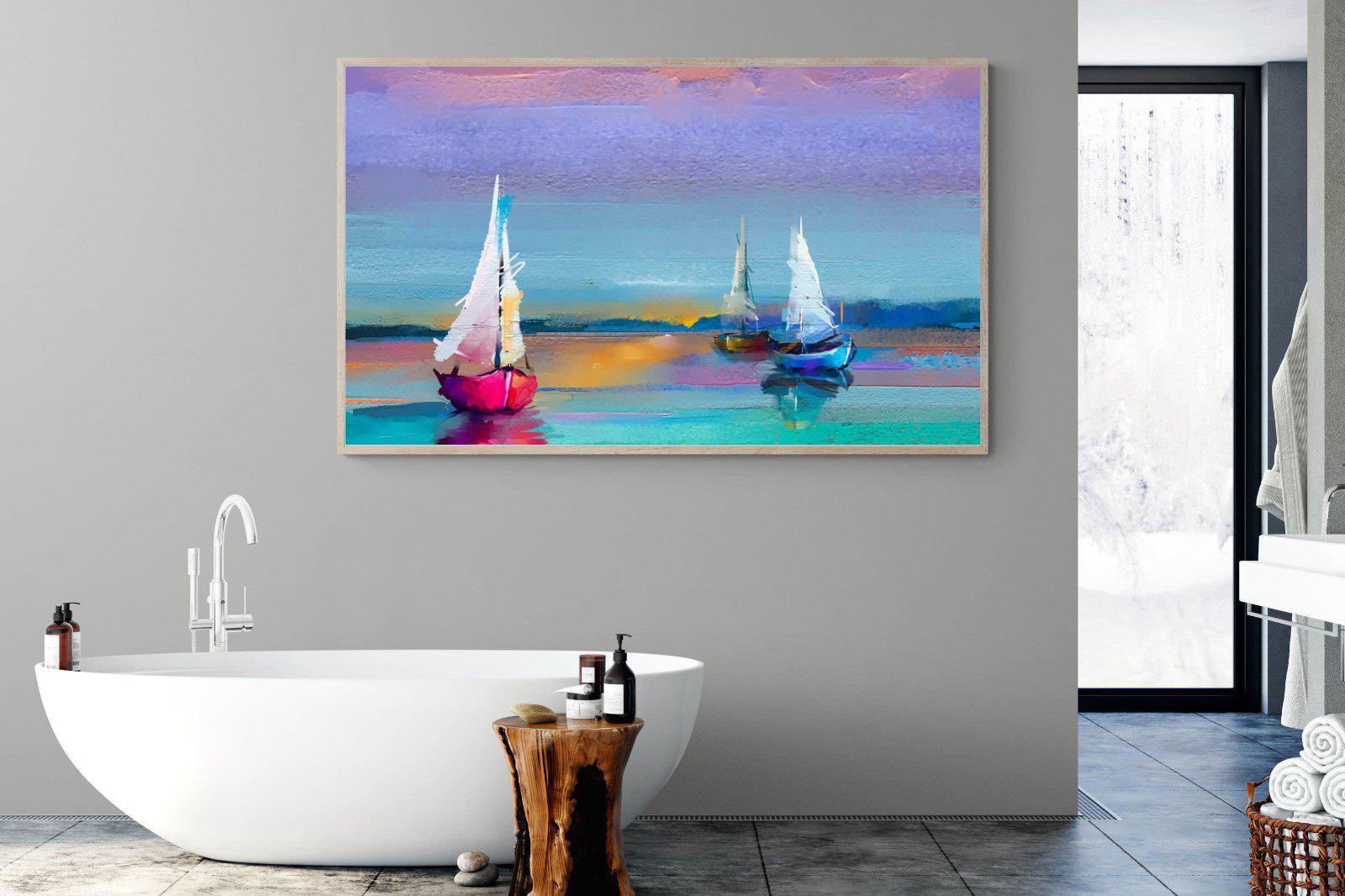 Three Sails-Wall_Art-180 x 110cm-Mounted Canvas-Wood-Pixalot