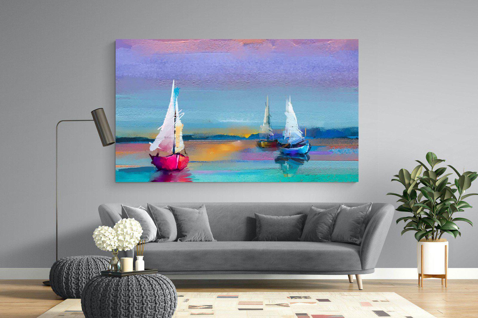 Three Sails-Wall_Art-220 x 130cm-Mounted Canvas-No Frame-Pixalot