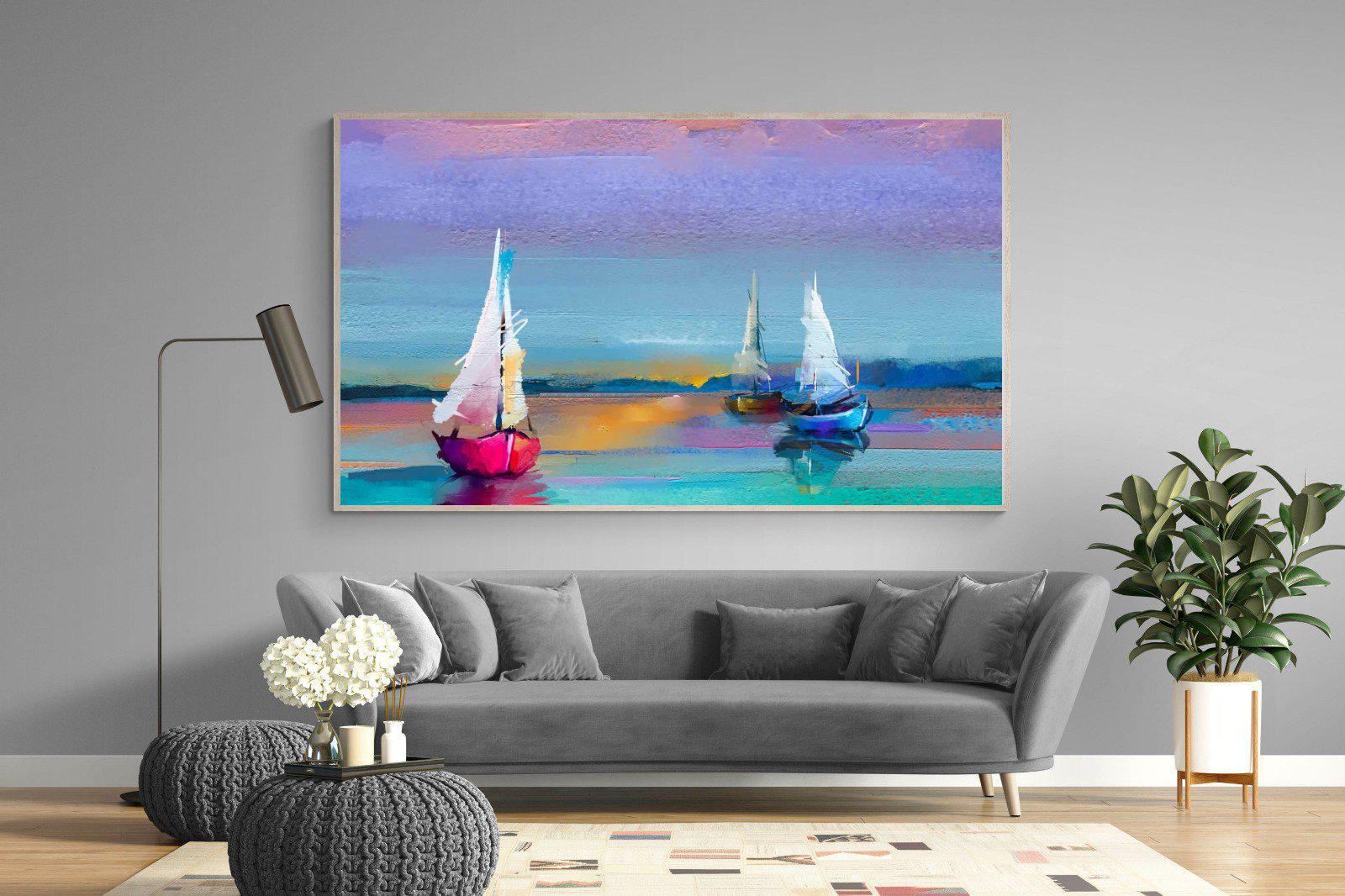 Three Sails-Wall_Art-220 x 130cm-Mounted Canvas-Wood-Pixalot