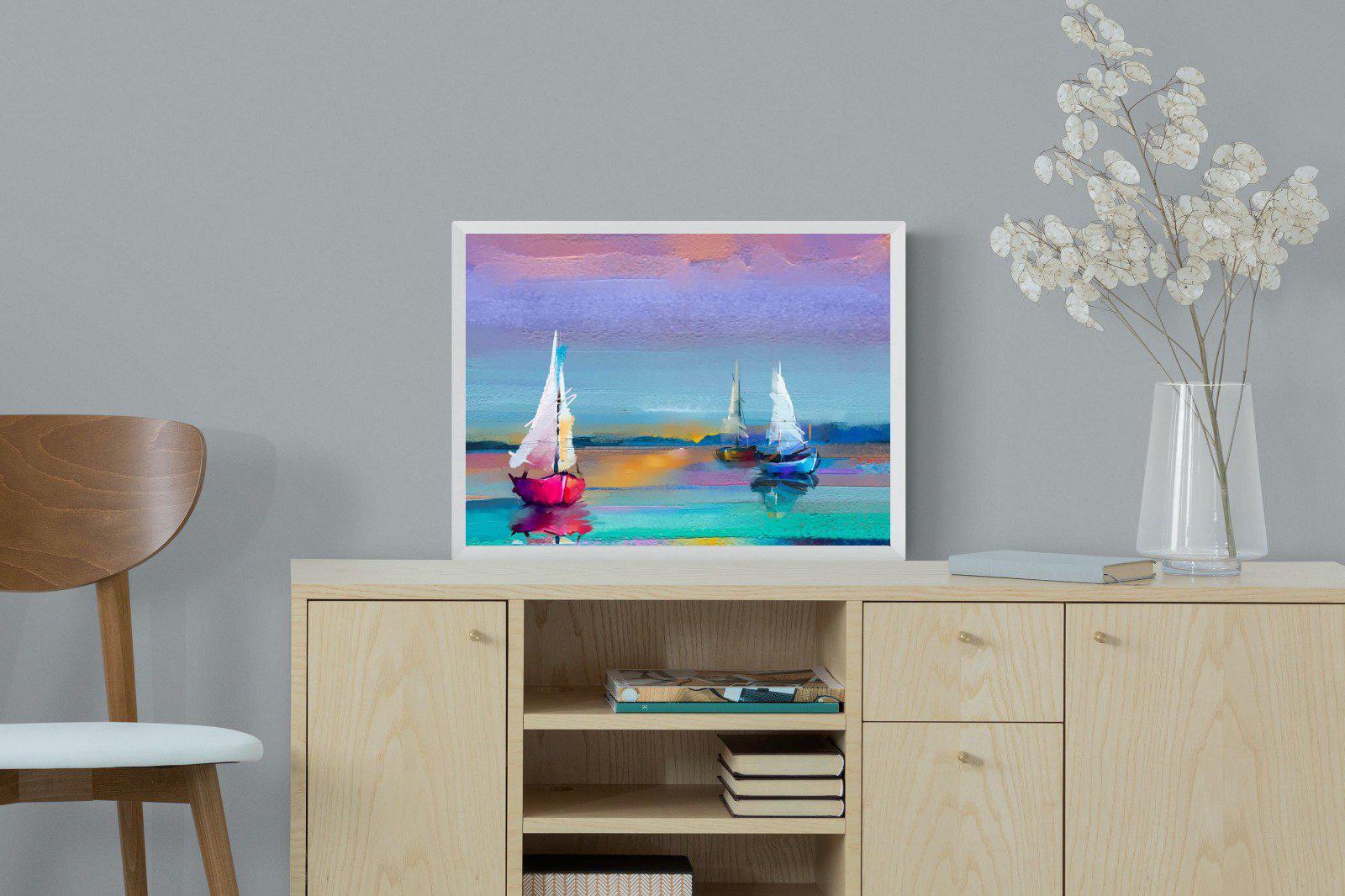 Three Sails-Wall_Art-60 x 45cm-Mounted Canvas-White-Pixalot