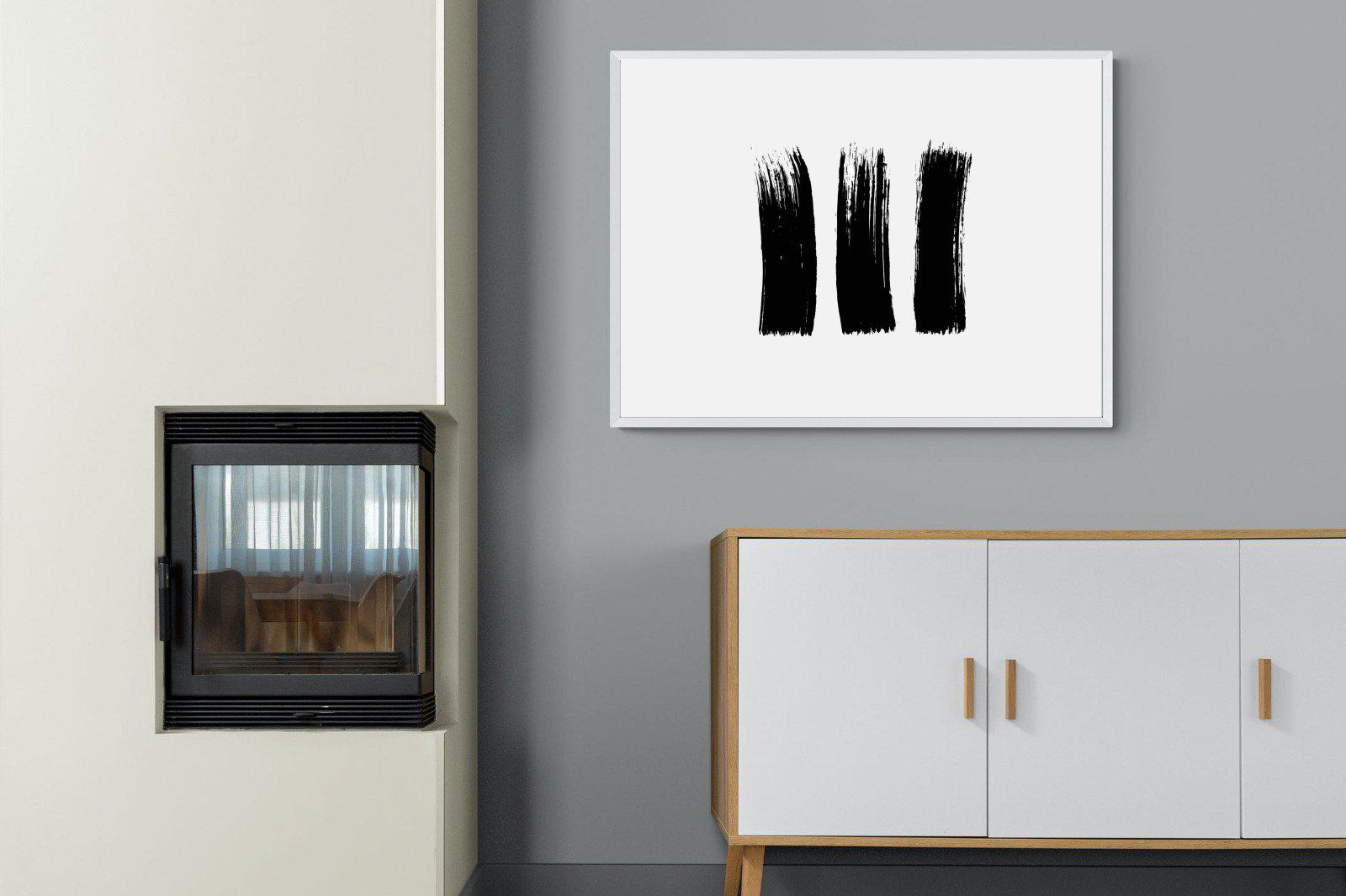 Three Stroke-Wall_Art-100 x 75cm-Mounted Canvas-White-Pixalot