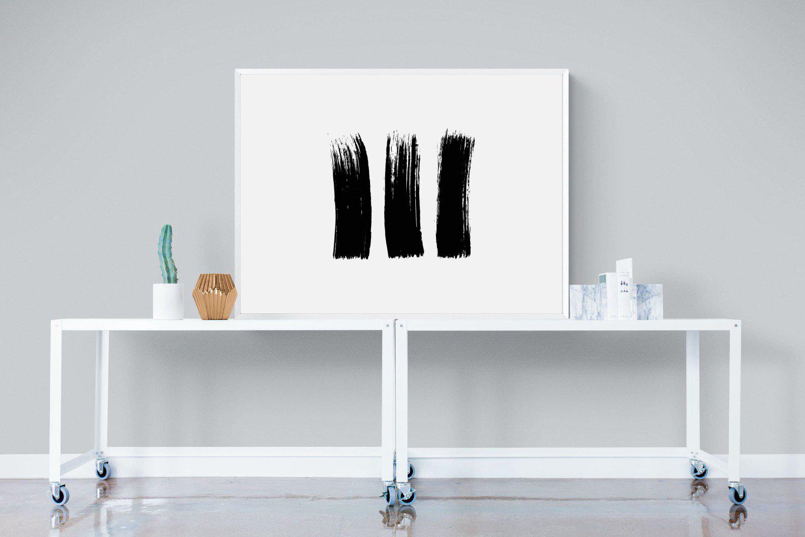 Three Stroke-Wall_Art-120 x 90cm-Mounted Canvas-White-Pixalot