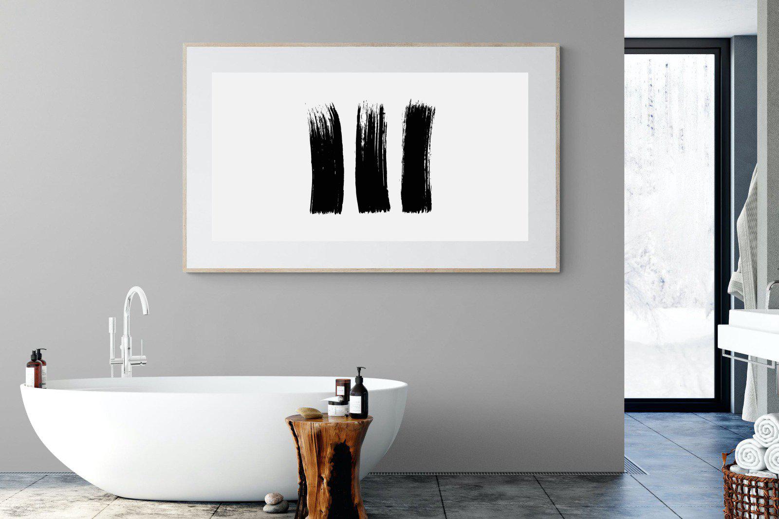 Three Stroke-Wall_Art-180 x 110cm-Framed Print-Wood-Pixalot