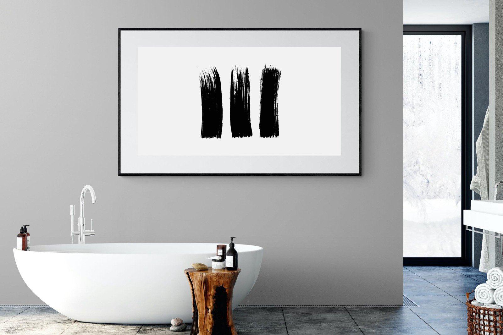 Three Stroke-Wall_Art-180 x 110cm-Framed Print-Black-Pixalot