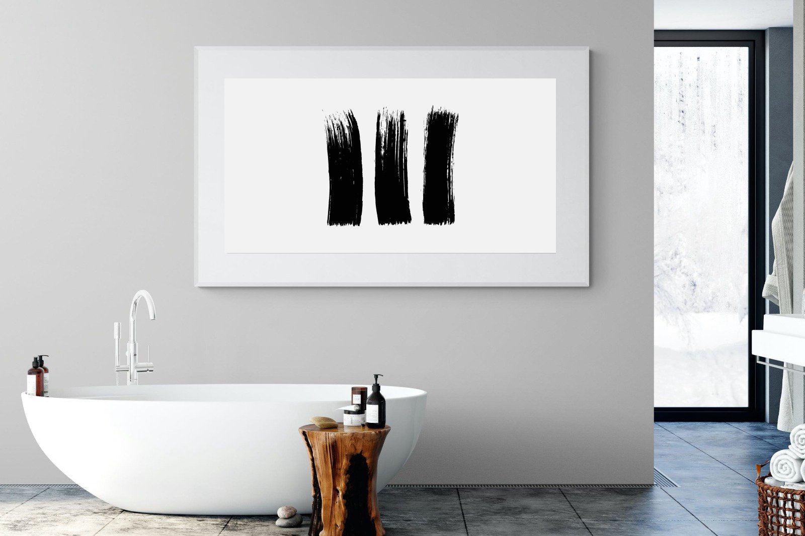 Three Stroke-Wall_Art-180 x 110cm-Framed Print-White-Pixalot