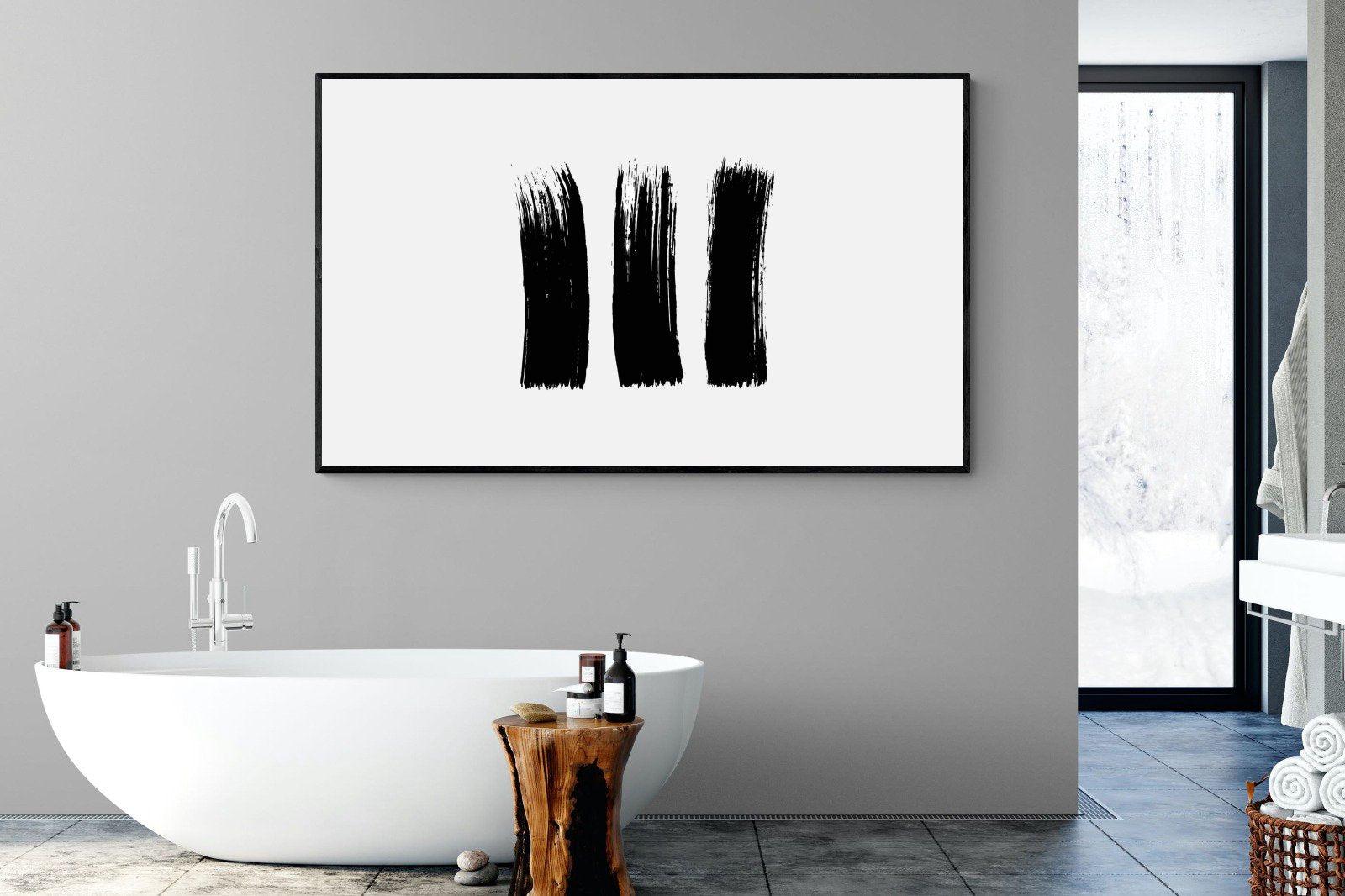 Three Stroke-Wall_Art-180 x 110cm-Mounted Canvas-Black-Pixalot