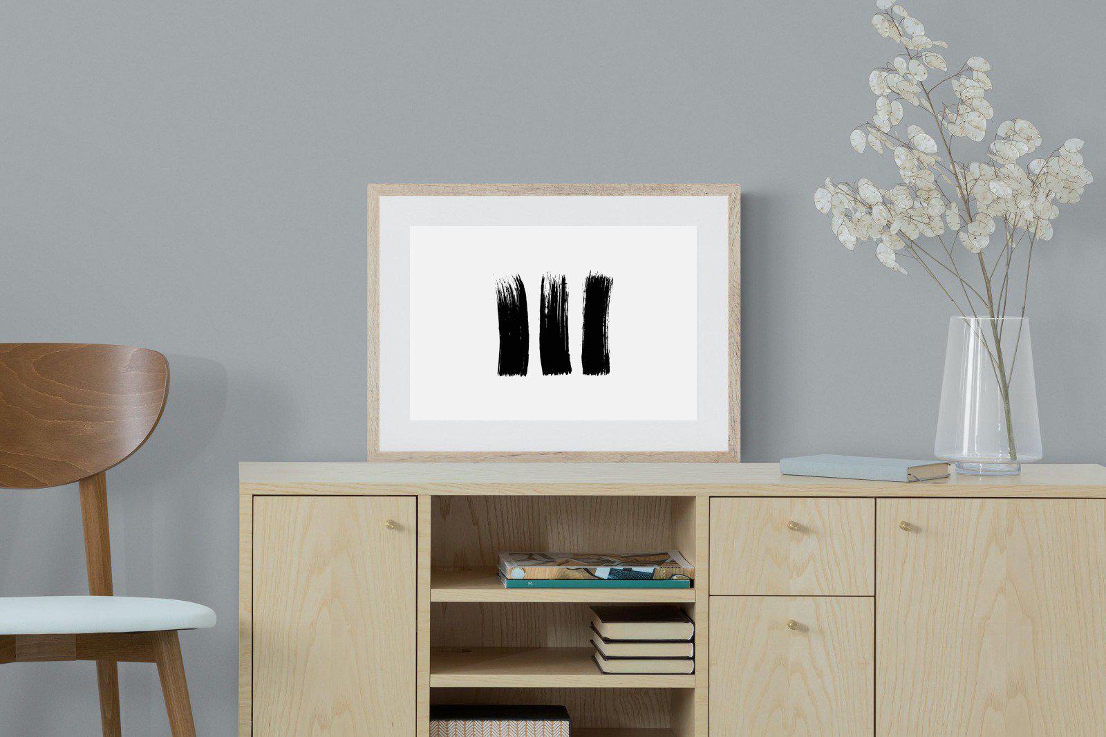 Three Stroke-Wall_Art-60 x 45cm-Framed Print-Wood-Pixalot
