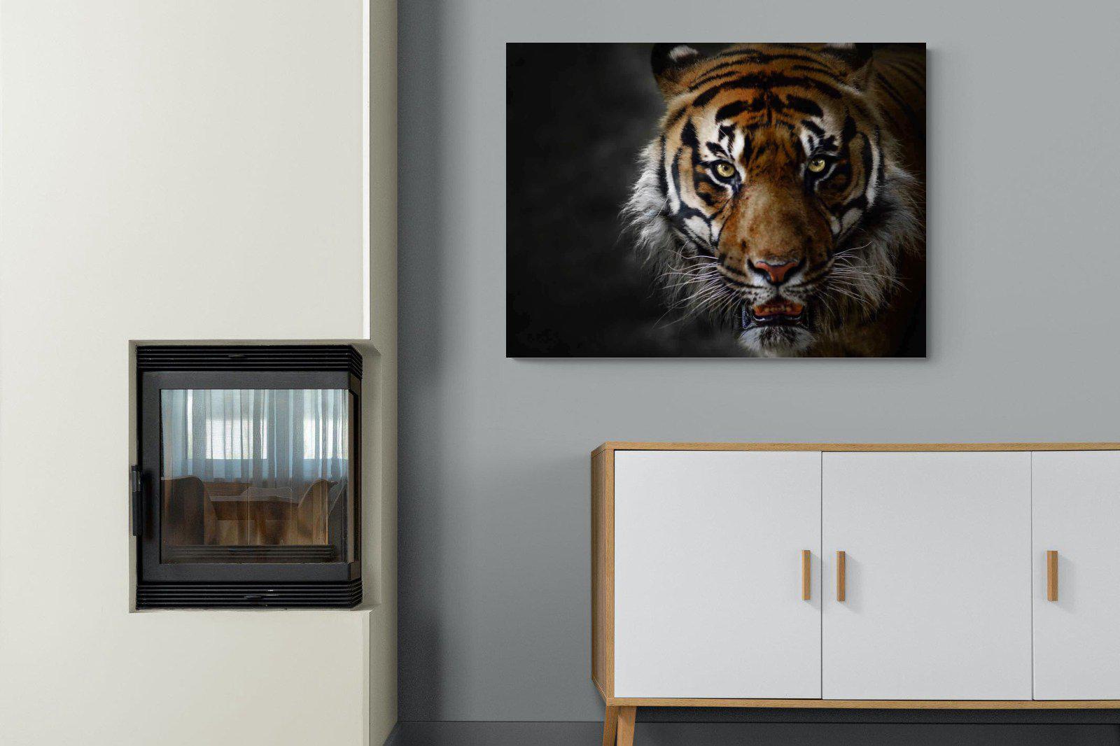 Tiger-Wall_Art-100 x 75cm-Mounted Canvas-No Frame-Pixalot
