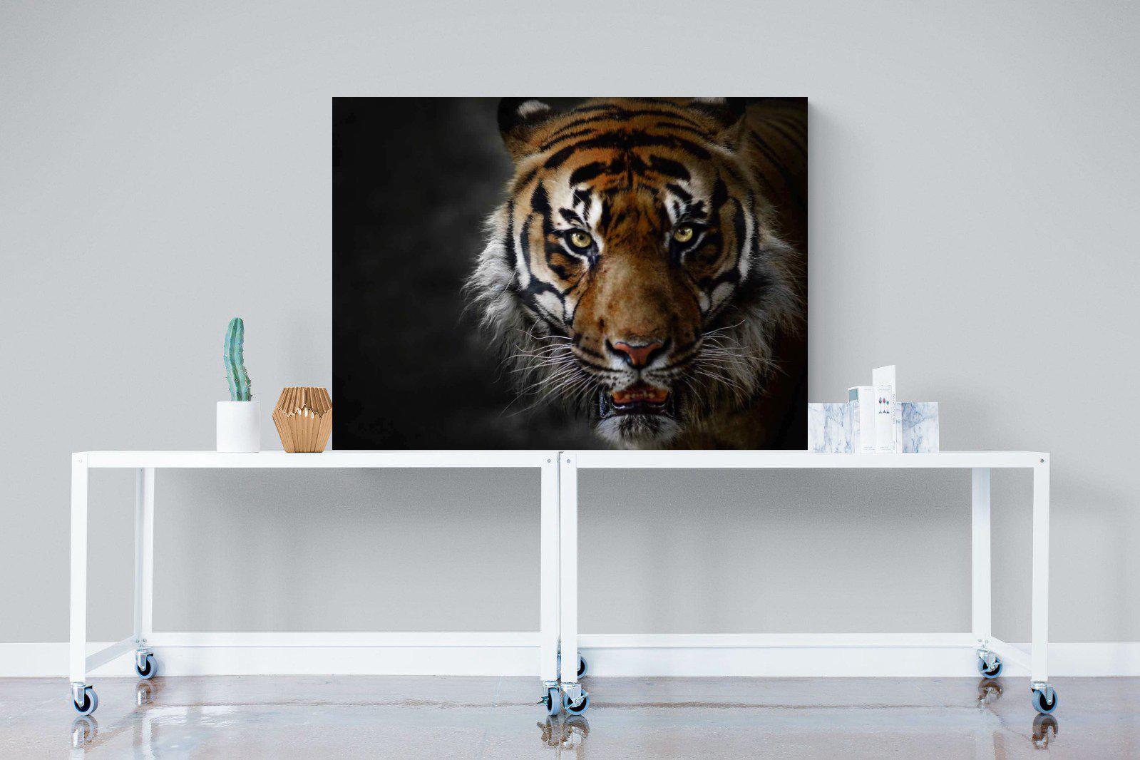 Tiger-Wall_Art-120 x 90cm-Mounted Canvas-No Frame-Pixalot
