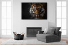 Tiger-Wall_Art-150 x 100cm-Mounted Canvas-Black-Pixalot