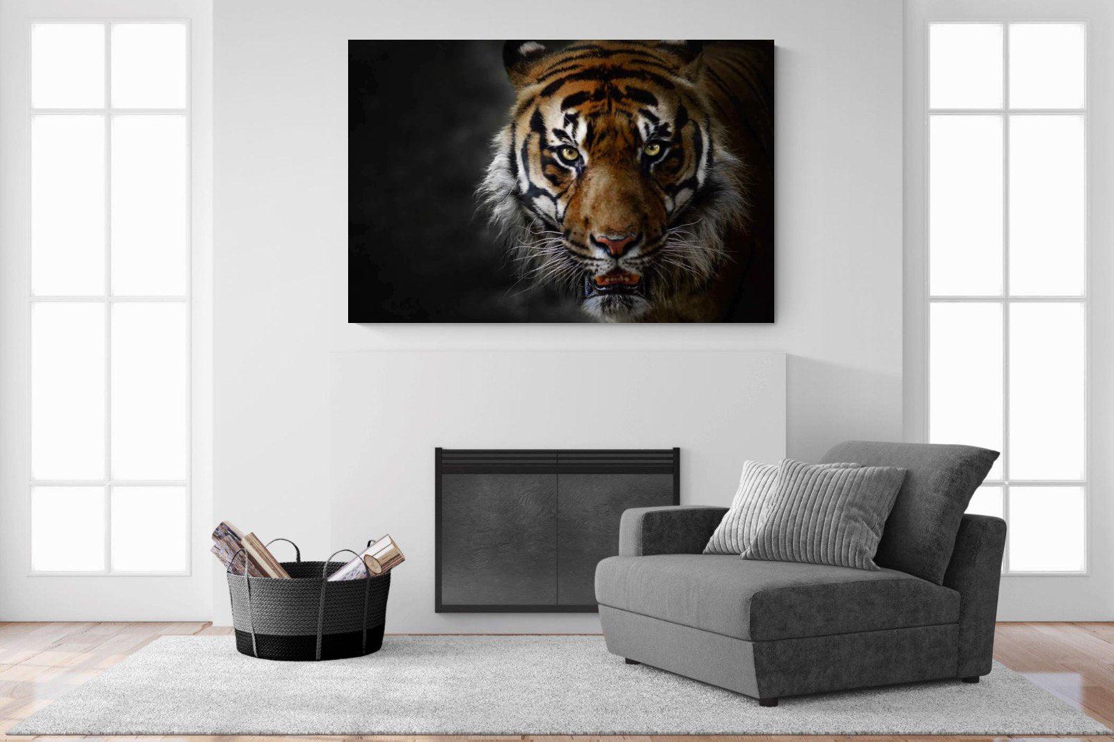 Tiger-Wall_Art-150 x 100cm-Mounted Canvas-No Frame-Pixalot