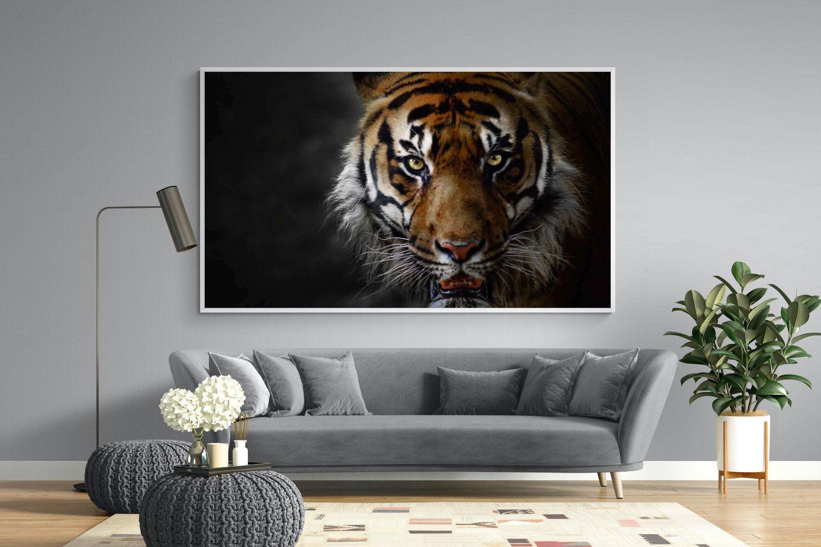Tiger-Wall_Art-220 x 130cm-Mounted Canvas-White-Pixalot