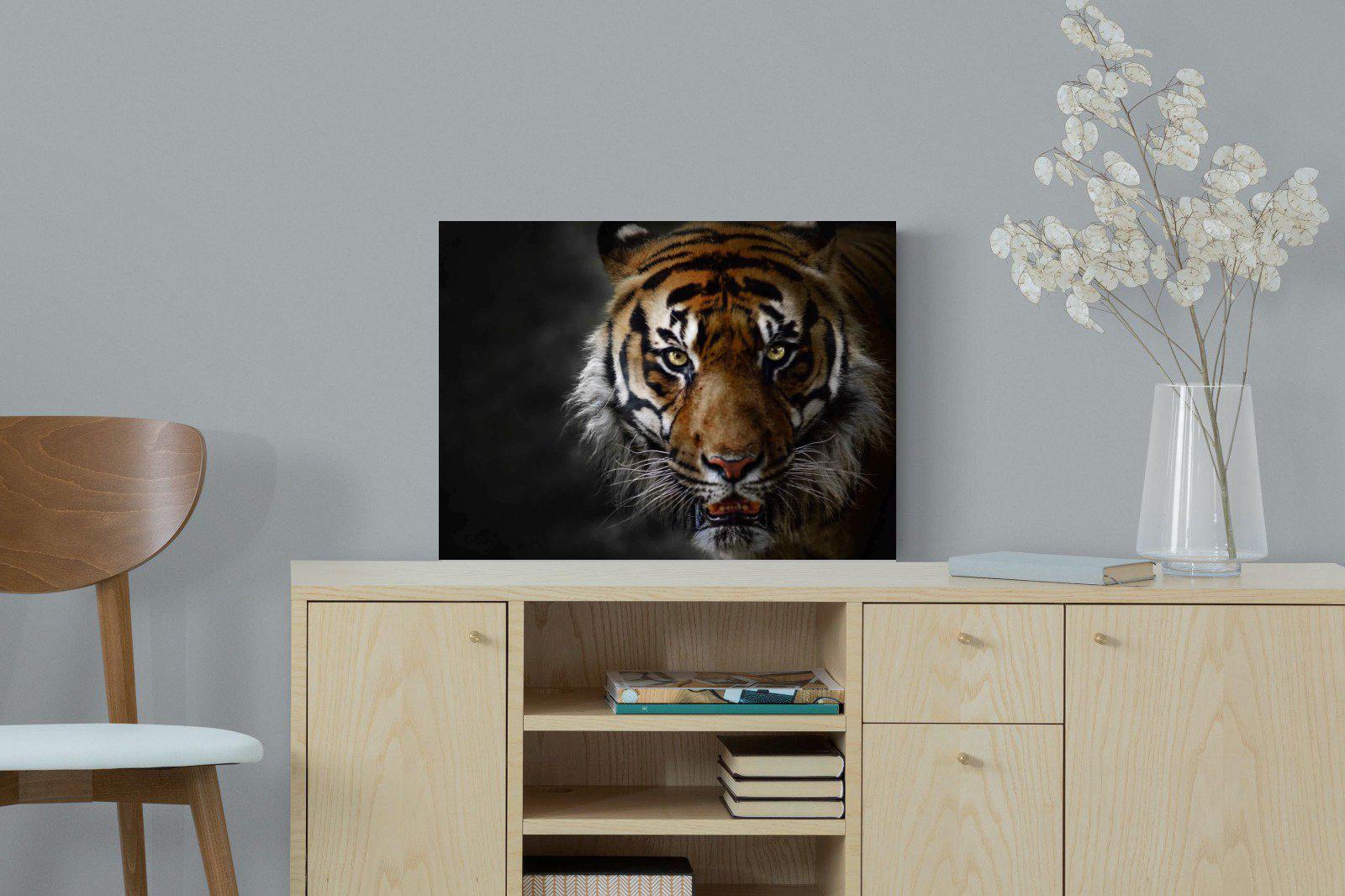 Tiger-Wall_Art-60 x 45cm-Mounted Canvas-No Frame-Pixalot