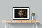 Tiger-Wall_Art-80 x 60cm-Framed Print-Black-Pixalot