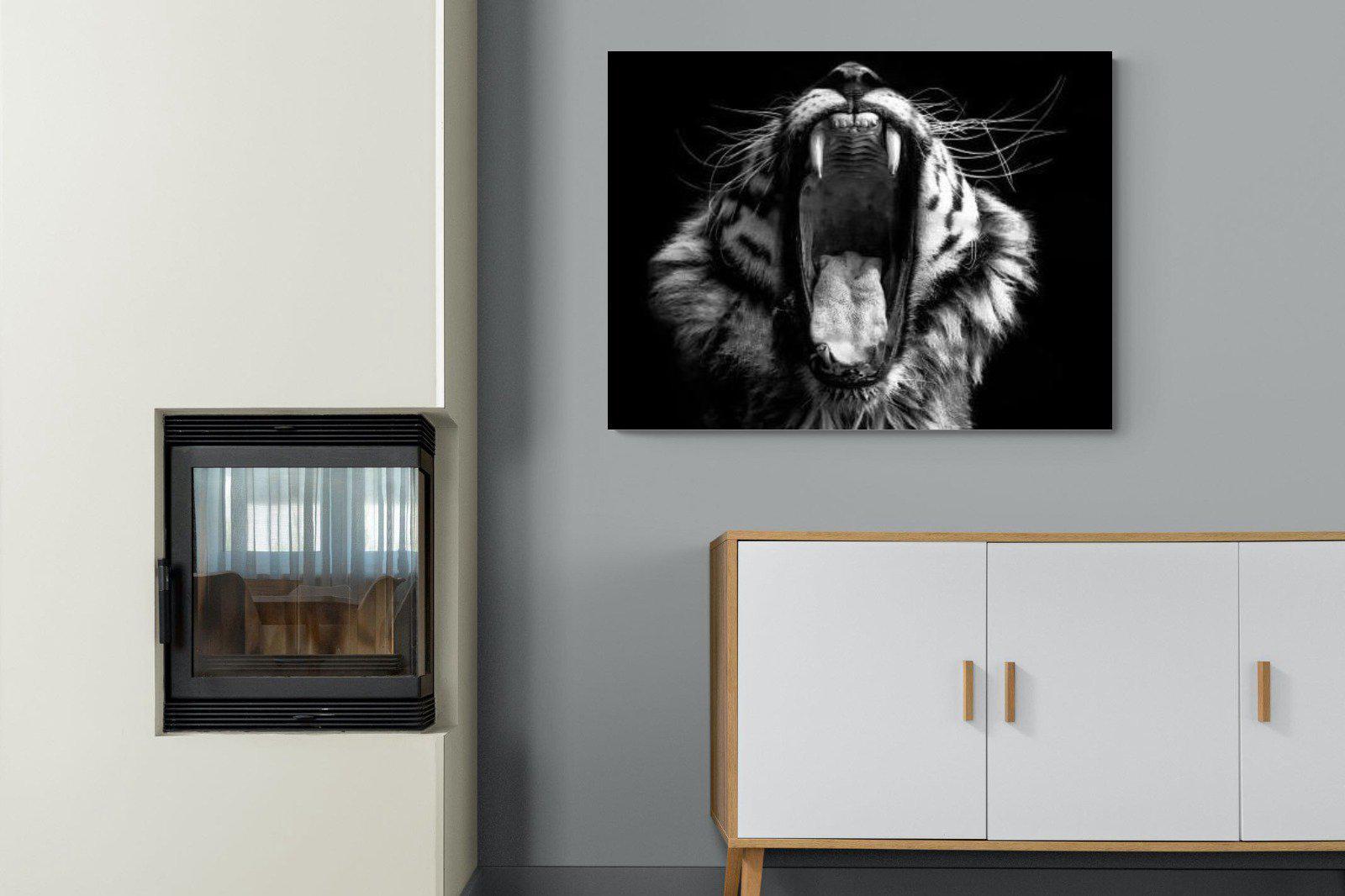 Tiger Roar-Wall_Art-100 x 75cm-Mounted Canvas-No Frame-Pixalot