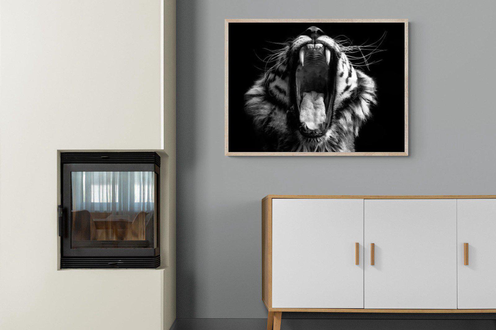 Tiger Roar-Wall_Art-100 x 75cm-Mounted Canvas-Wood-Pixalot