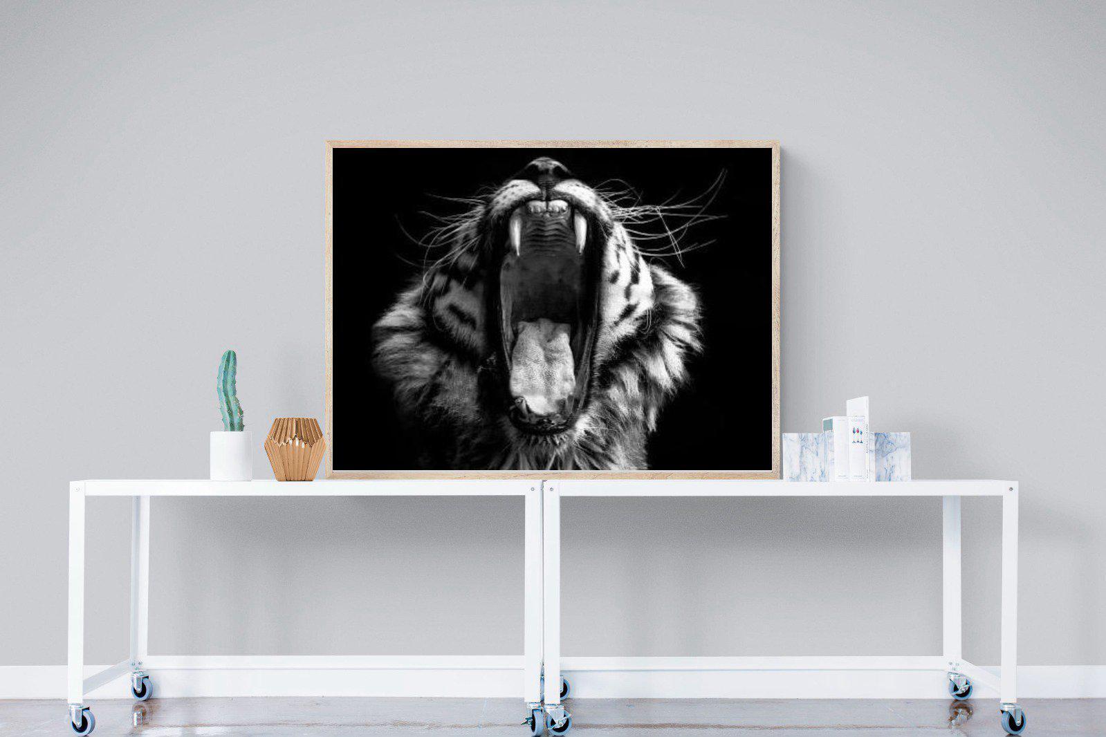 Tiger Roar-Wall_Art-120 x 90cm-Mounted Canvas-Wood-Pixalot