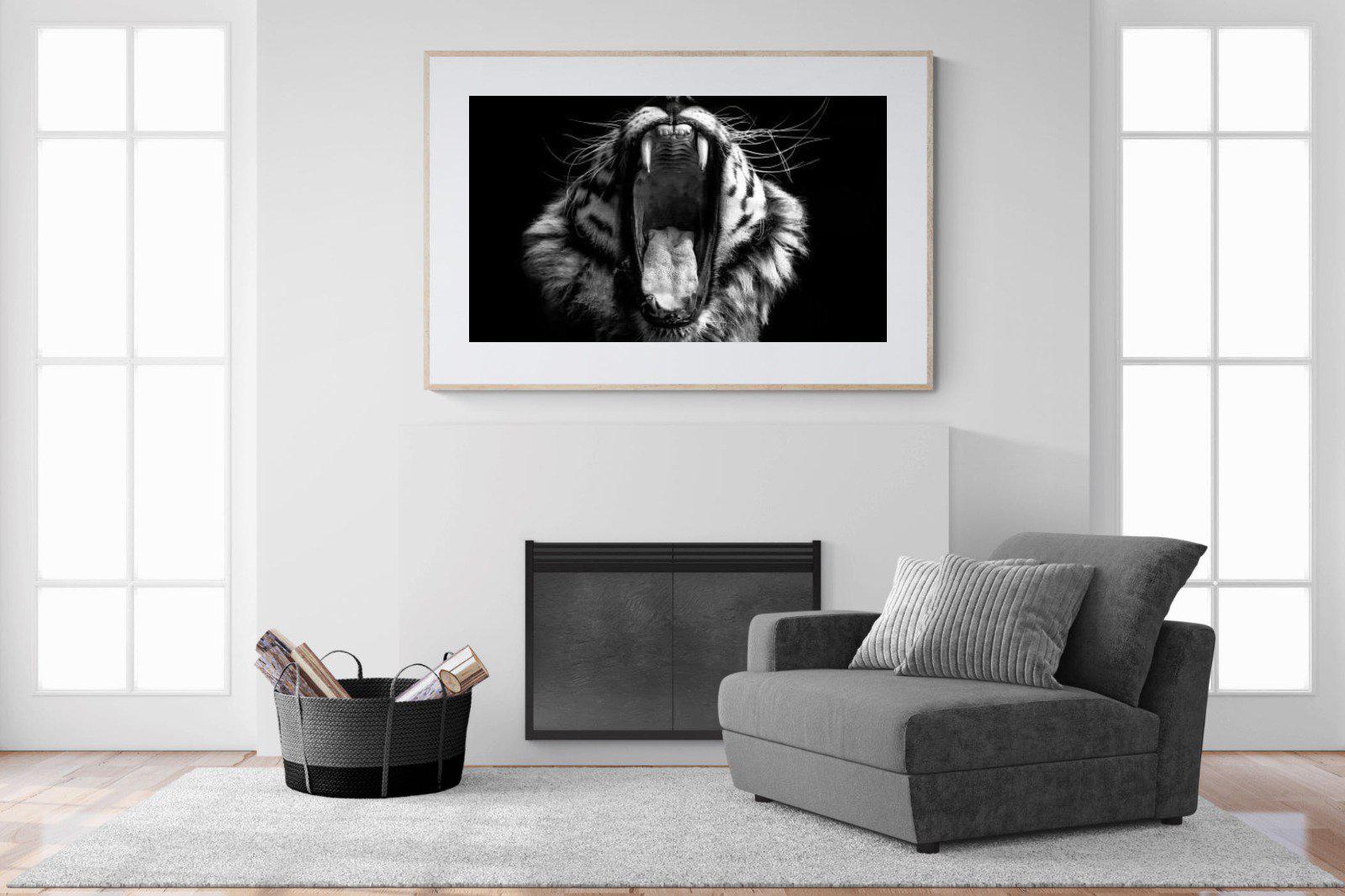 Tiger Roar-Wall_Art-150 x 100cm-Framed Print-Wood-Pixalot