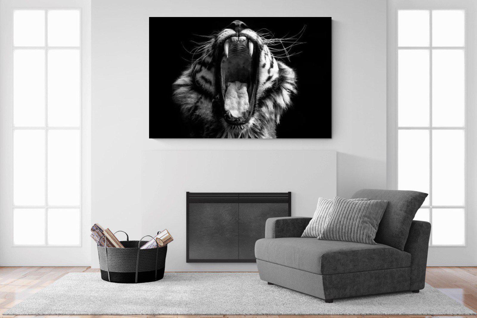 Tiger Roar-Wall_Art-150 x 100cm-Mounted Canvas-No Frame-Pixalot