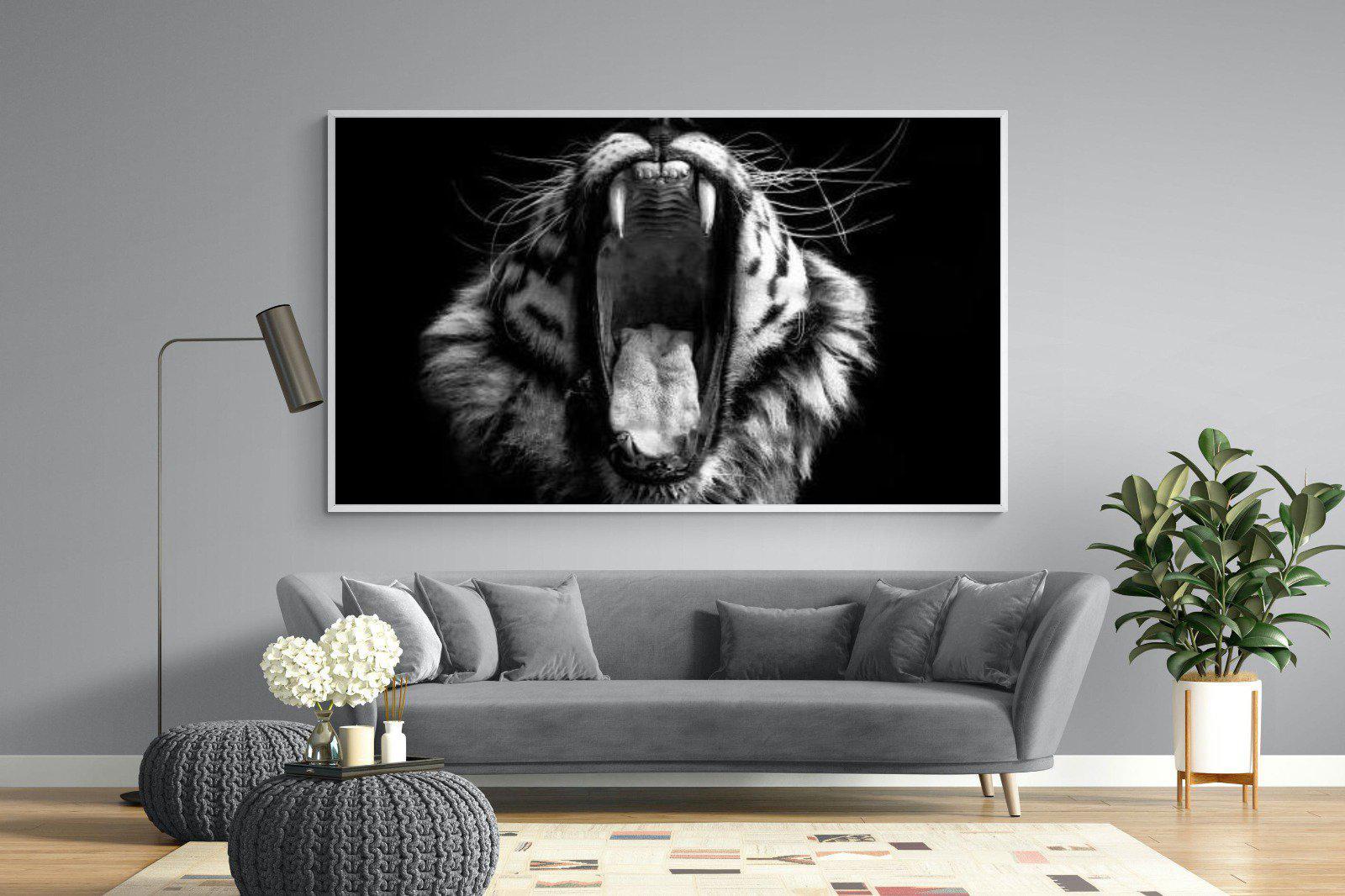 Tiger Roar-Wall_Art-220 x 130cm-Mounted Canvas-White-Pixalot