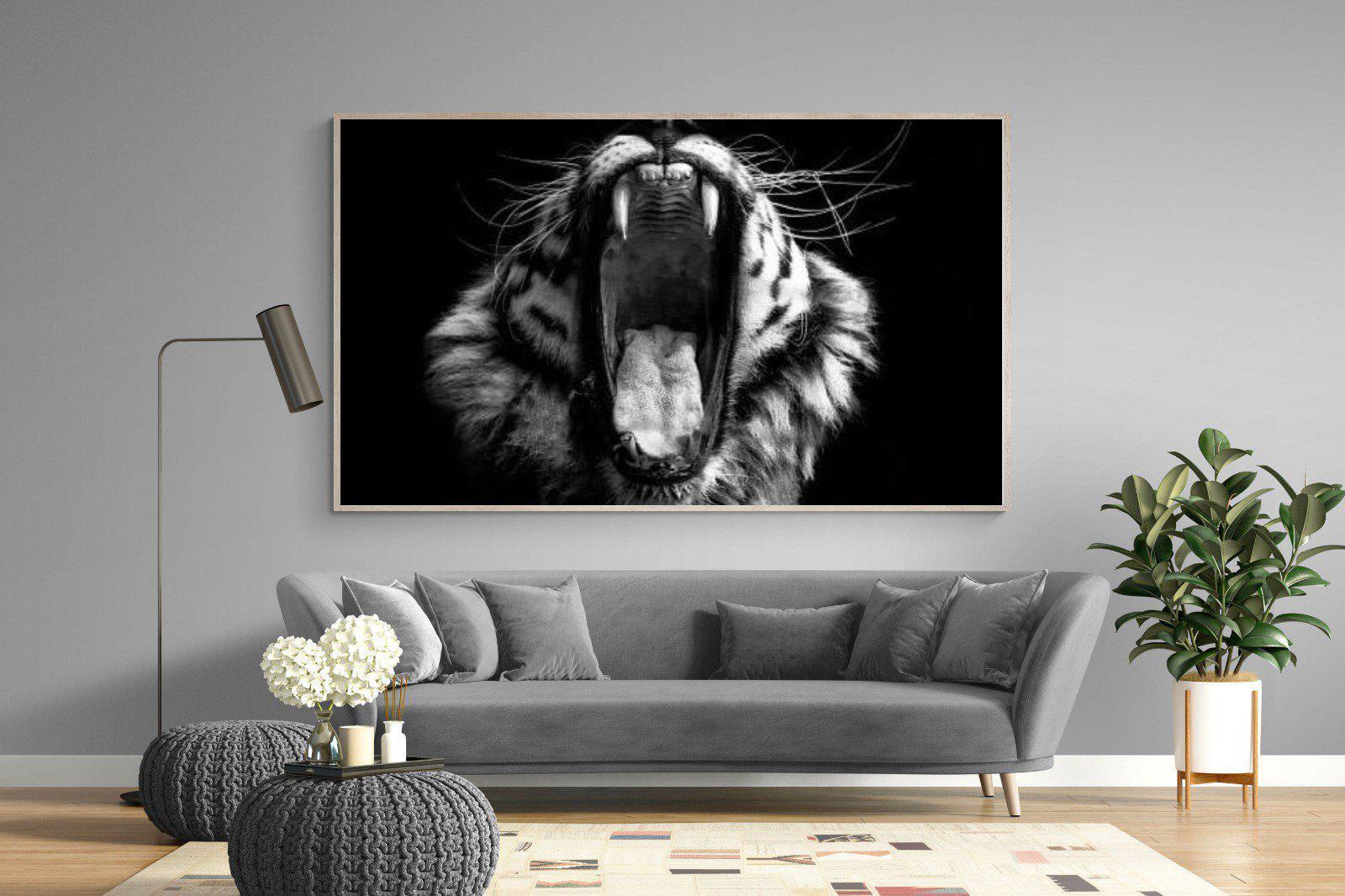 Tiger Roar-Wall_Art-220 x 130cm-Mounted Canvas-Wood-Pixalot