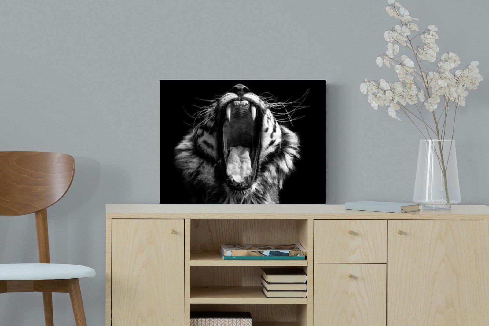 Tiger Roar-Wall_Art-60 x 45cm-Mounted Canvas-No Frame-Pixalot