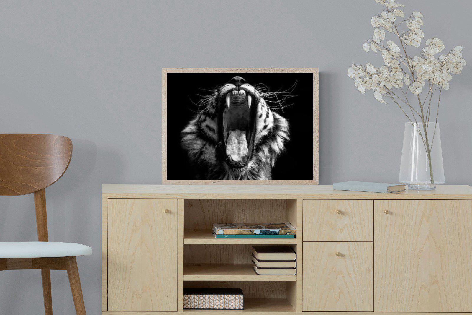 Tiger Roar-Wall_Art-60 x 45cm-Mounted Canvas-Wood-Pixalot
