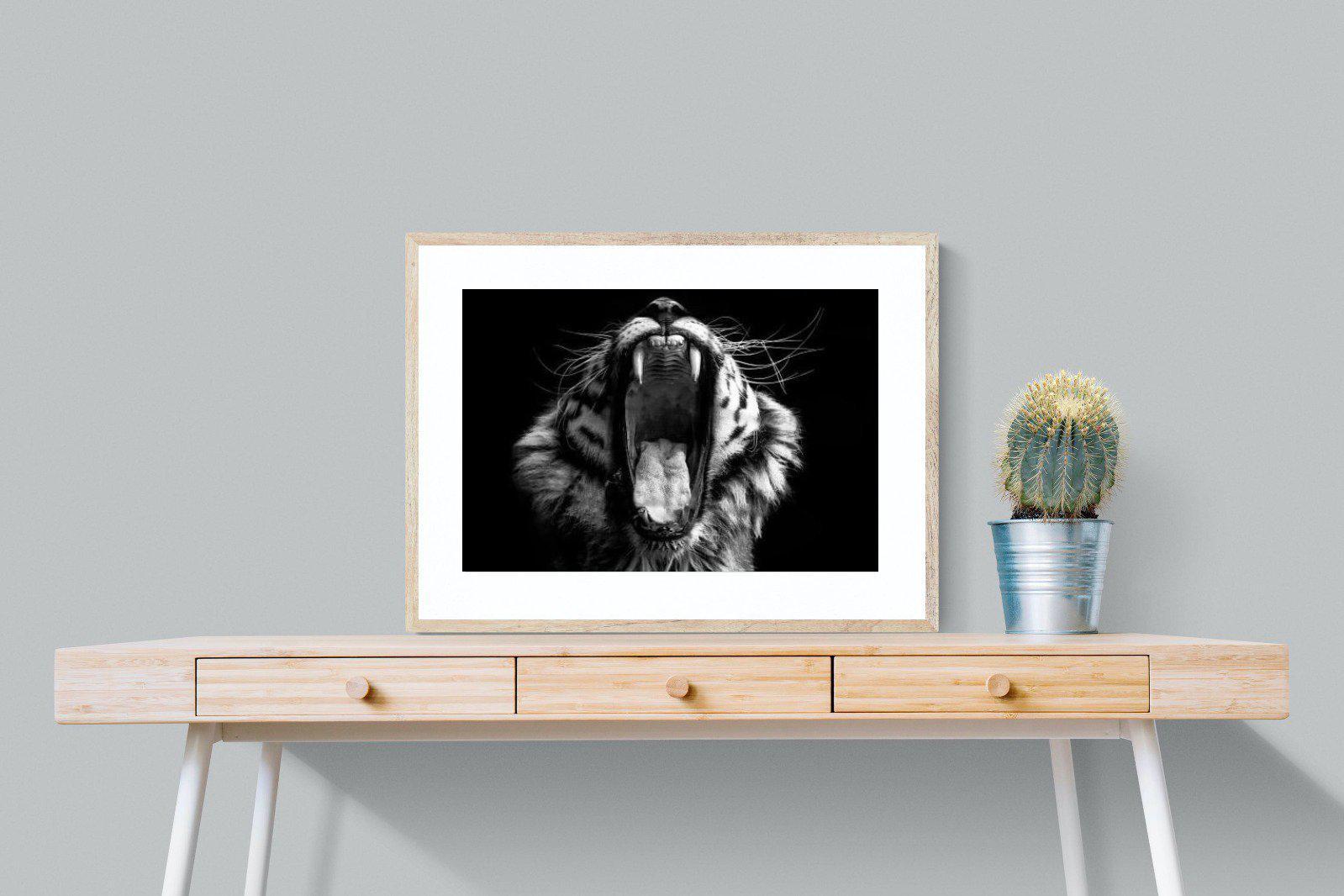 Tiger Roar-Wall_Art-80 x 60cm-Framed Print-Wood-Pixalot
