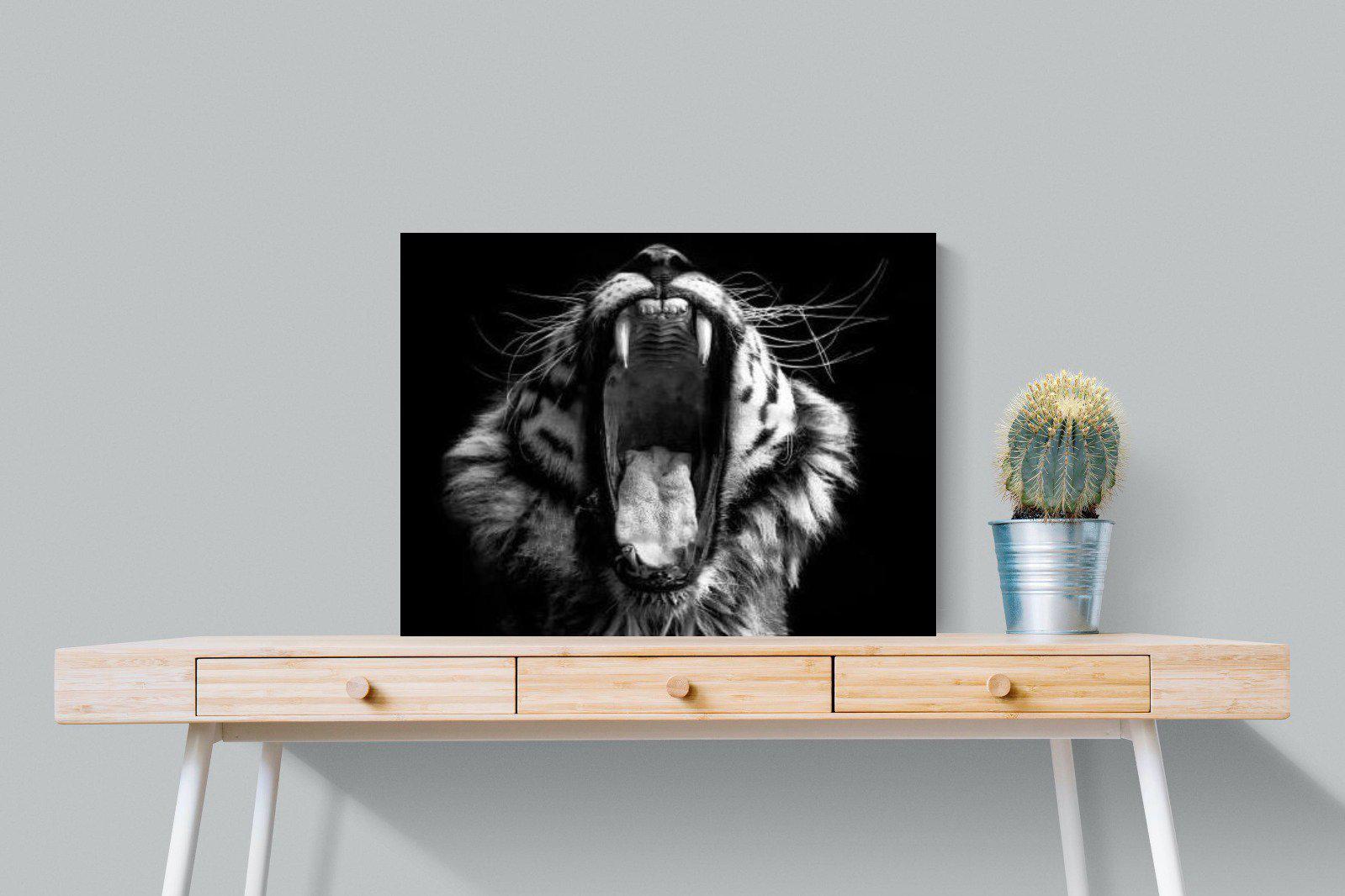Tiger Roar-Wall_Art-80 x 60cm-Mounted Canvas-No Frame-Pixalot