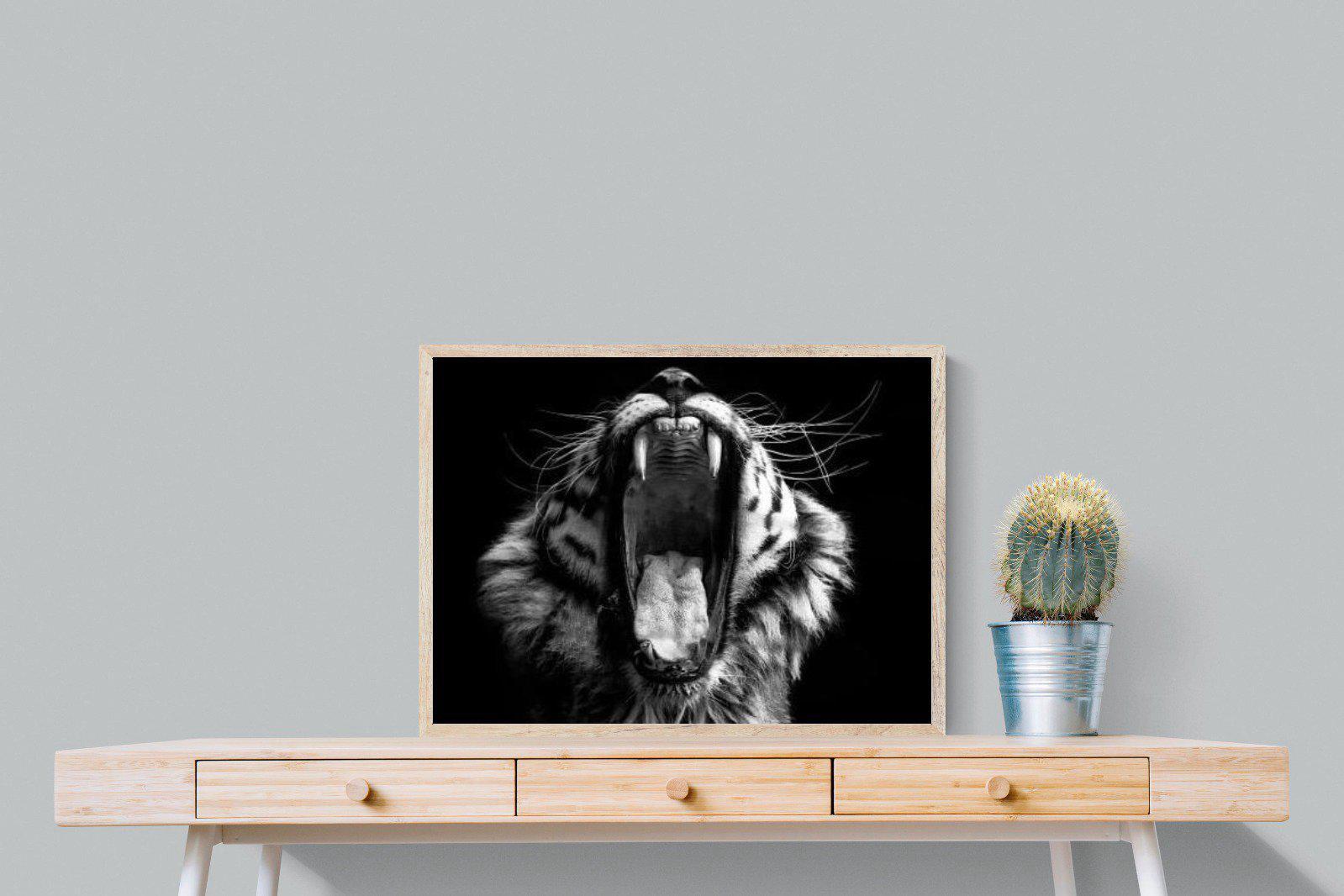 Tiger Roar-Wall_Art-80 x 60cm-Mounted Canvas-Wood-Pixalot