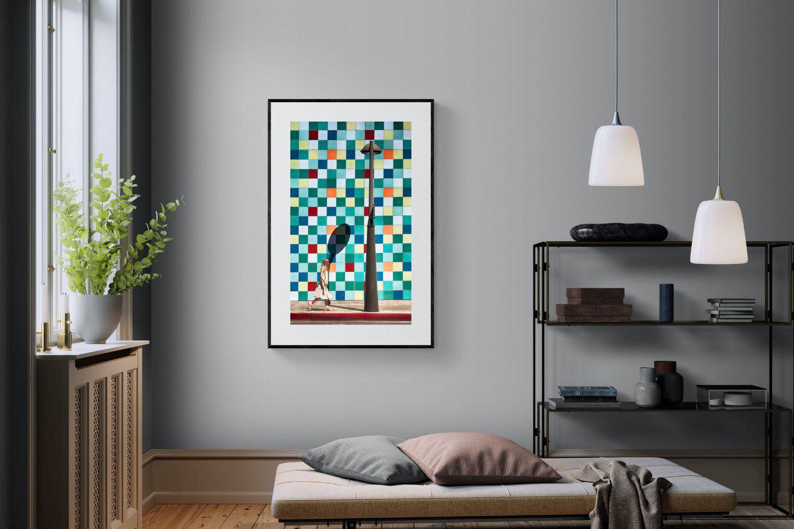 Tiles-Wall_Art-100 x 150cm-Framed Print-Black-Pixalot