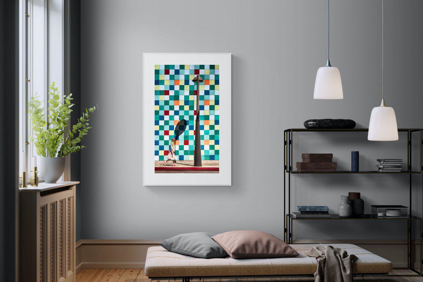 Tiles-Wall_Art-100 x 150cm-Framed Print-White-Pixalot