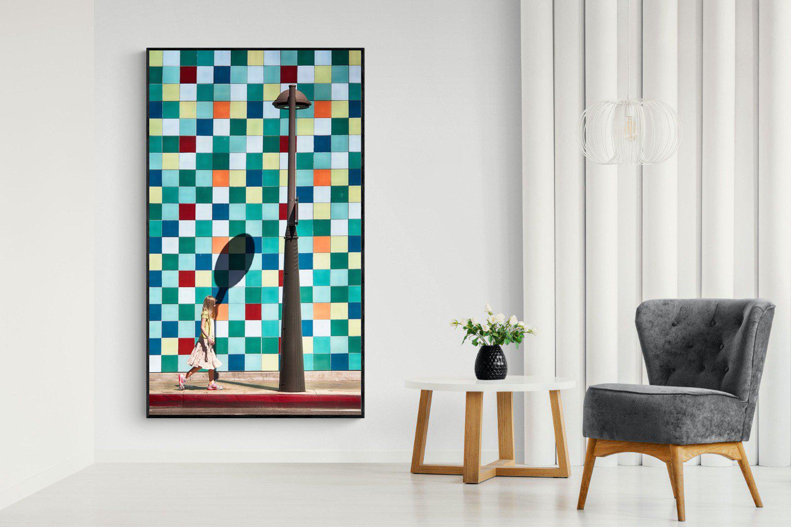Tiles-Wall_Art-130 x 220cm-Mounted Canvas-Black-Pixalot