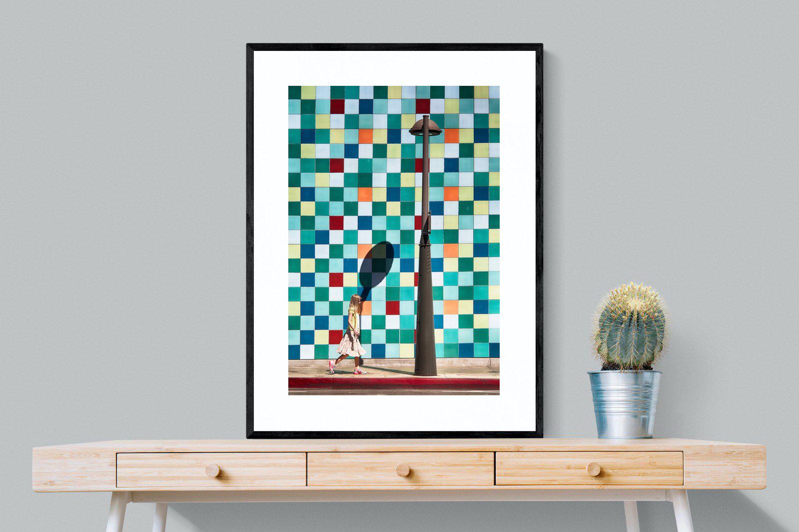 Tiles-Wall_Art-75 x 100cm-Framed Print-Black-Pixalot