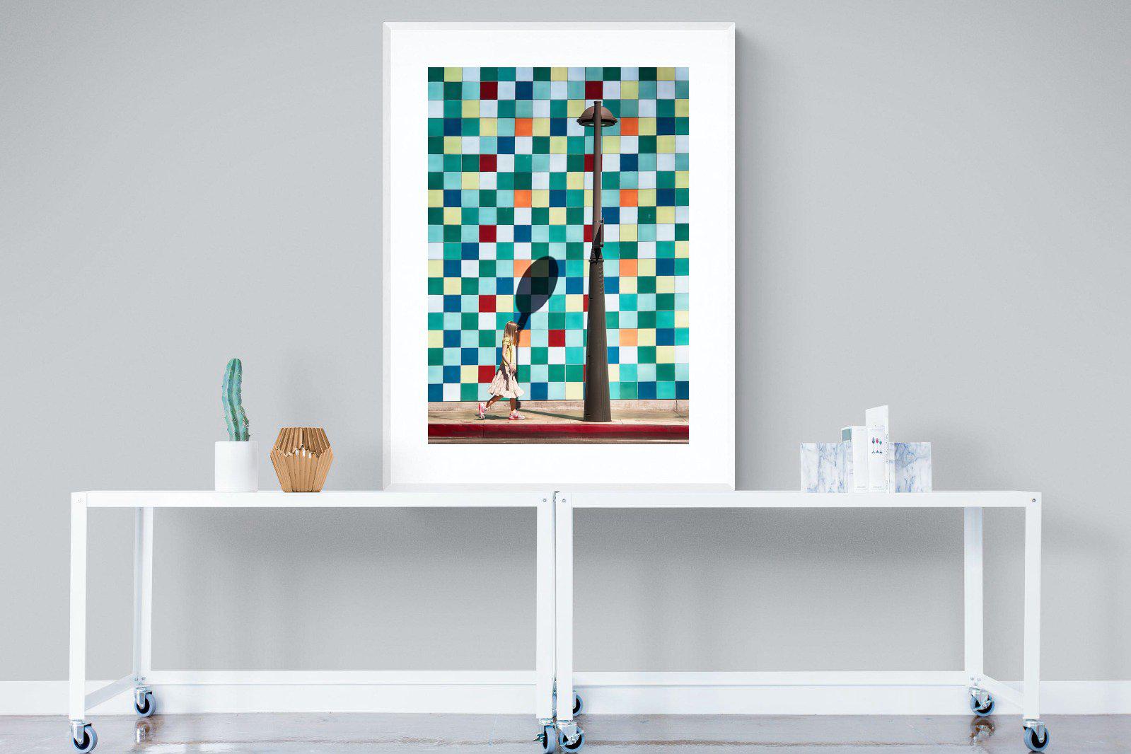 Tiles-Wall_Art-90 x 120cm-Framed Print-White-Pixalot