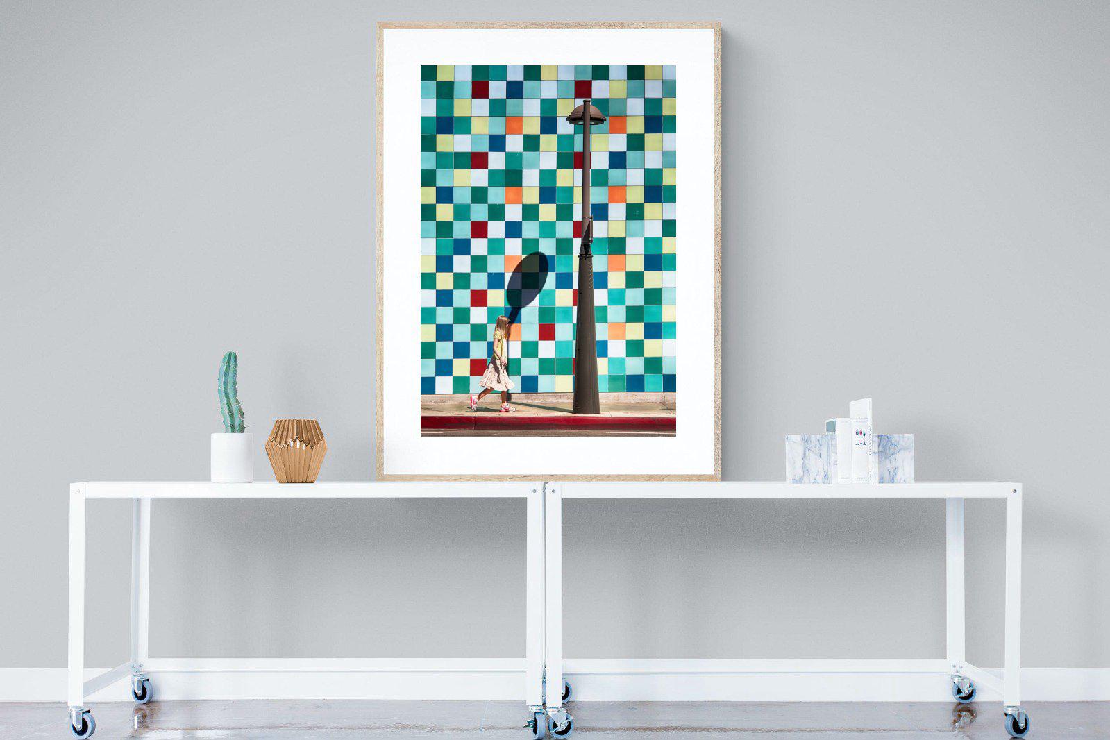 Tiles-Wall_Art-90 x 120cm-Framed Print-Wood-Pixalot
