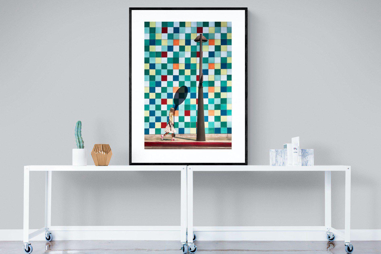 Tiles-Wall_Art-90 x 120cm-Framed Print-Black-Pixalot