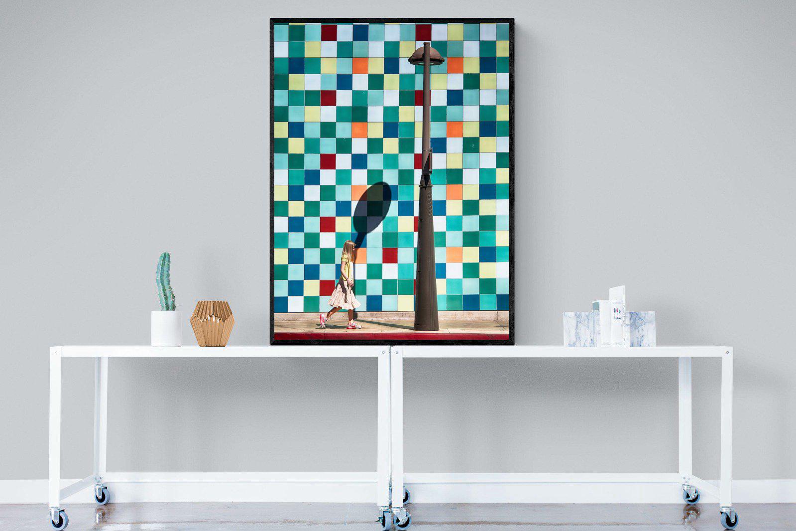 Tiles-Wall_Art-90 x 120cm-Mounted Canvas-Black-Pixalot