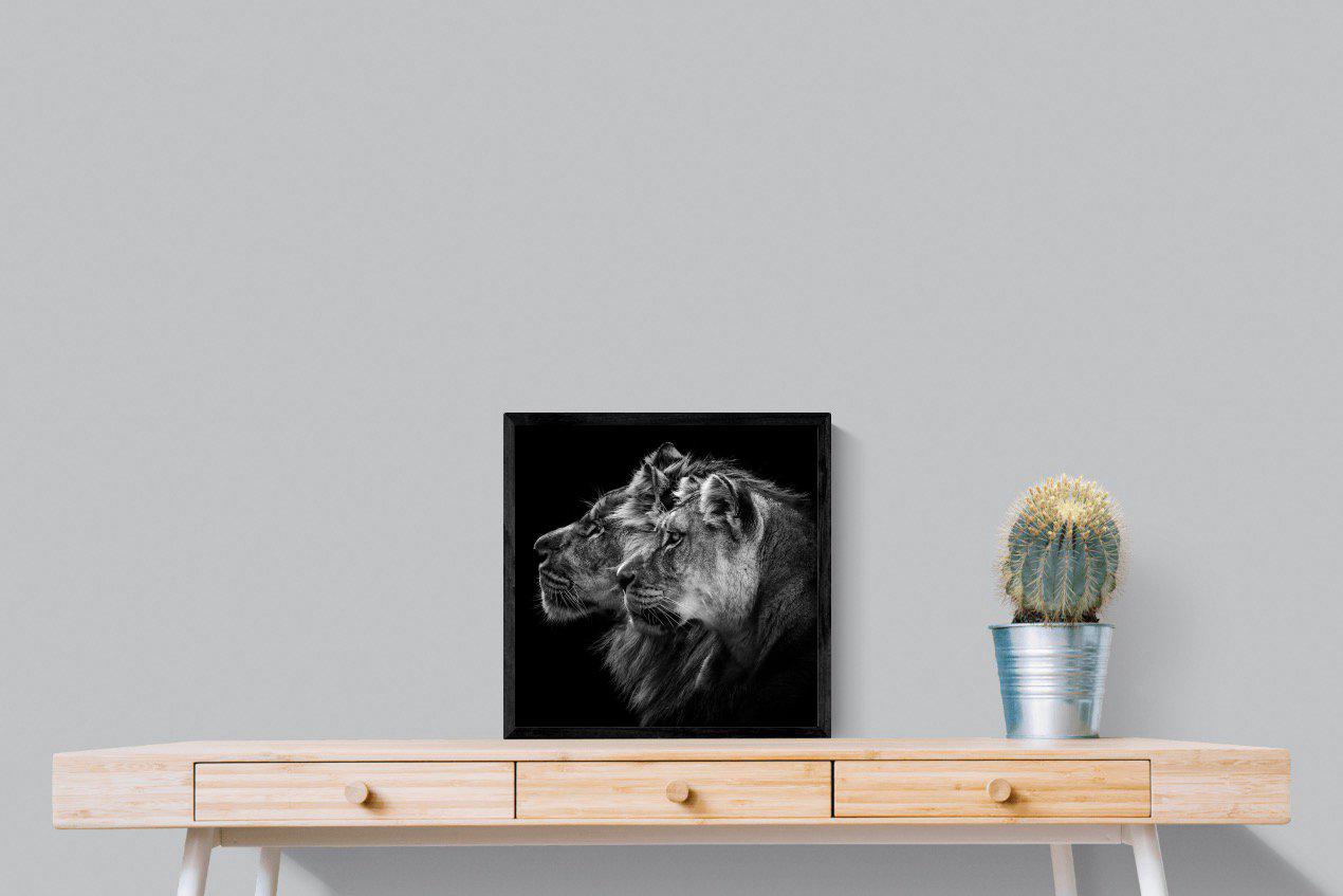 Together-Wall_Art-50 x 50cm-Mounted Canvas-Black-Pixalot