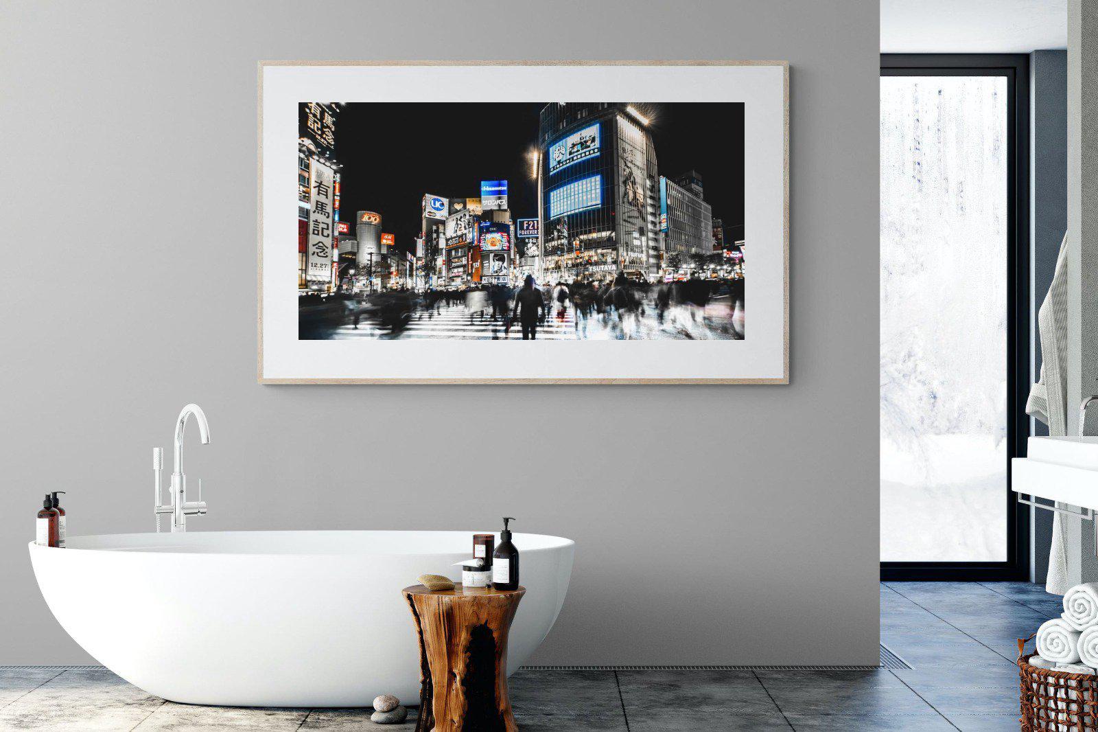 Tokyo Never Sleeps-Wall_Art-180 x 110cm-Framed Print-Wood-Pixalot