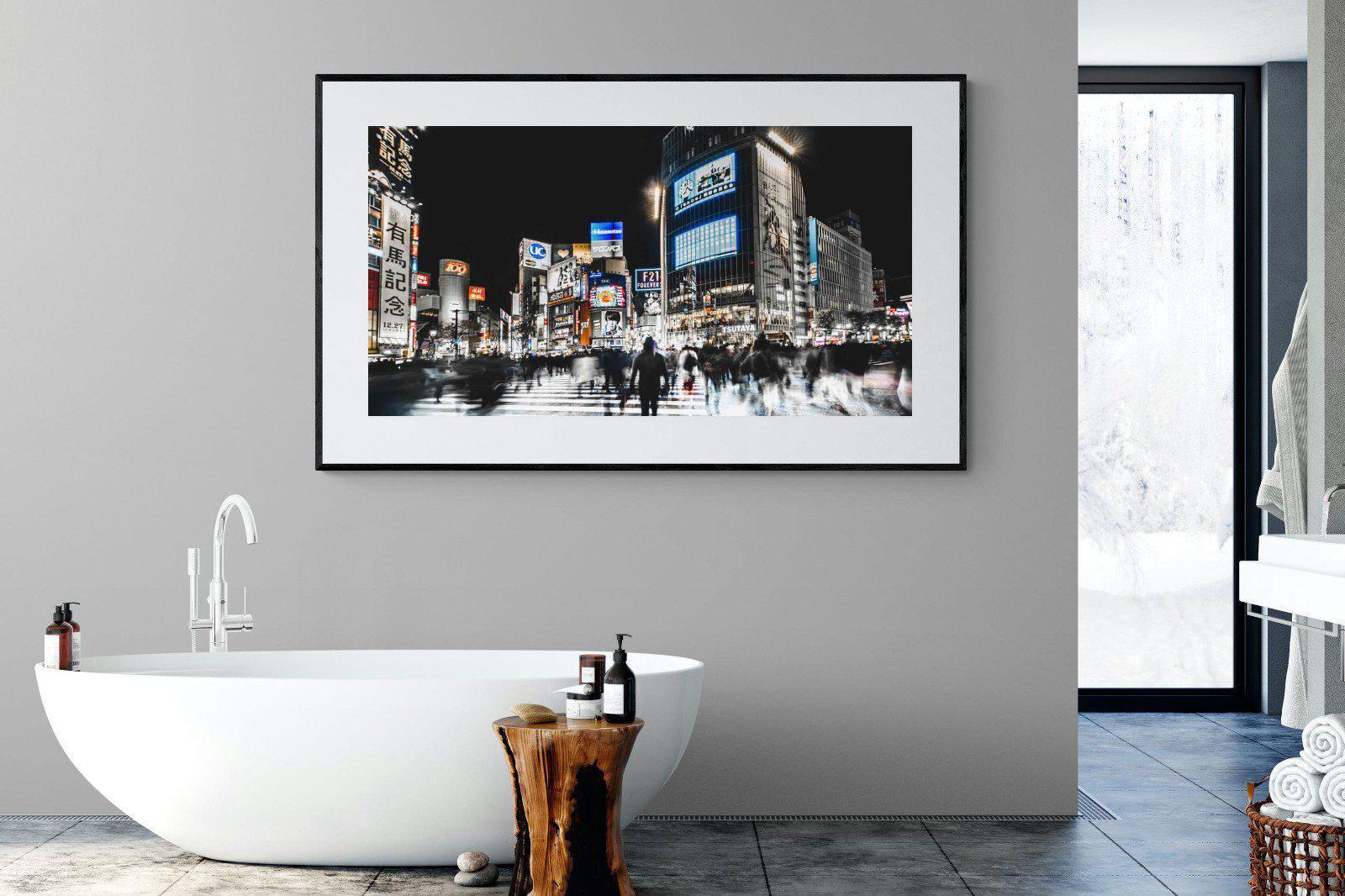 Tokyo Never Sleeps-Wall_Art-180 x 110cm-Framed Print-Black-Pixalot