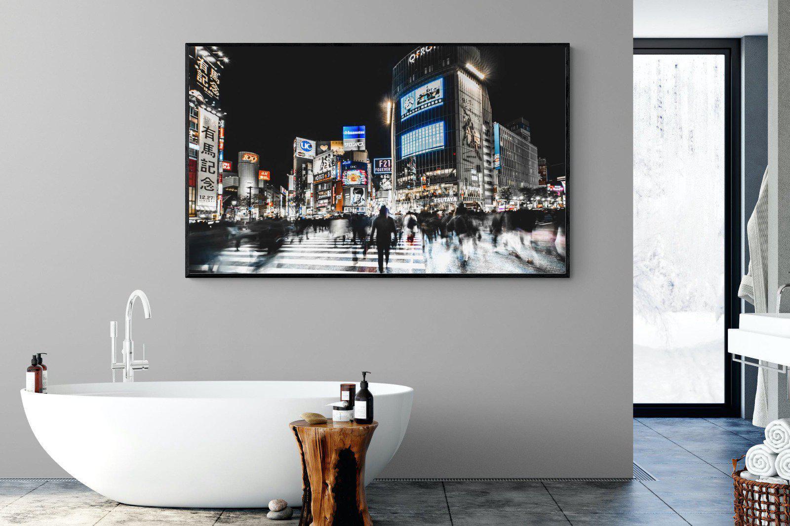 Tokyo Never Sleeps-Wall_Art-180 x 110cm-Mounted Canvas-Black-Pixalot