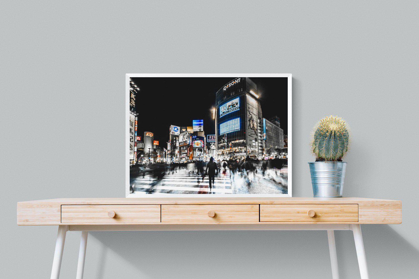 Tokyo Never Sleeps-Wall_Art-80 x 60cm-Mounted Canvas-White-Pixalot