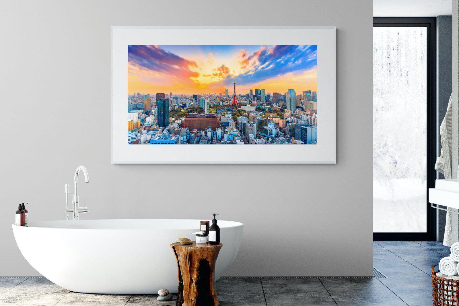 Tokyo-Wall_Art-180 x 110cm-Framed Print-White-Pixalot