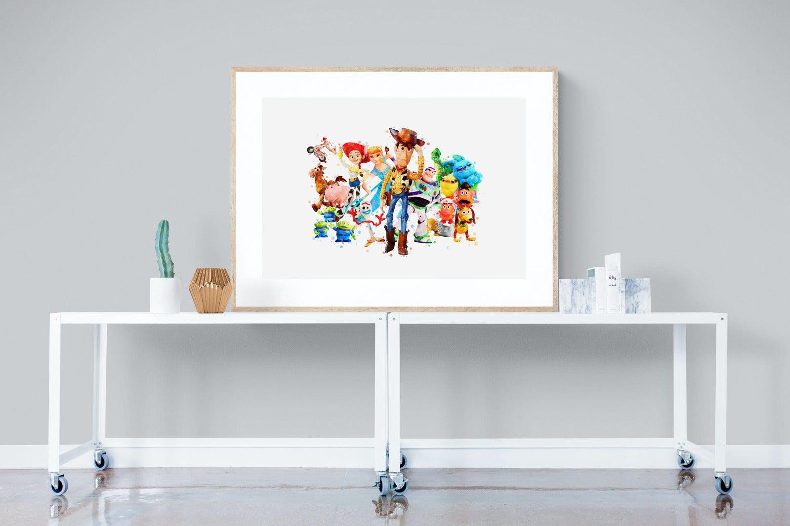 Toy Story Collage-Wall_Art-120 x 90cm-Framed Print-Wood-Pixalot