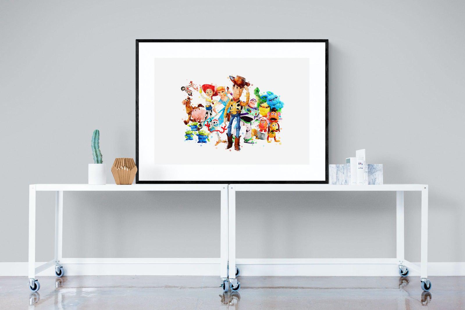 Toy Story Collage-Wall_Art-120 x 90cm-Framed Print-Black-Pixalot