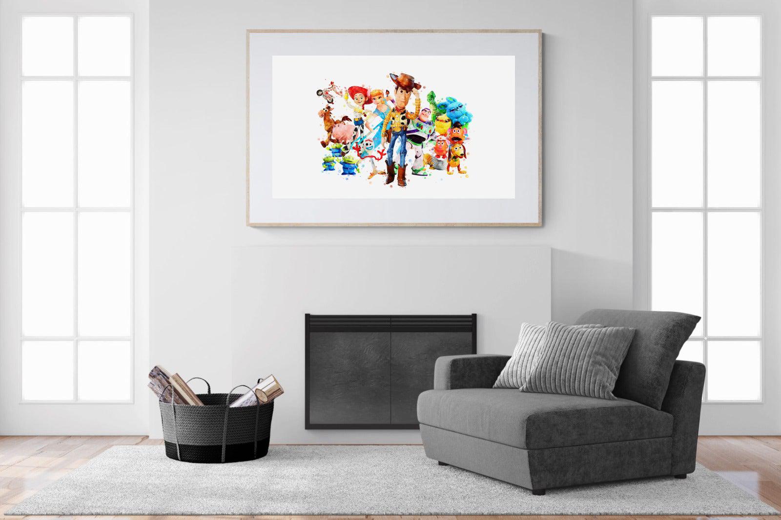 Toy Story Collage-Wall_Art-150 x 100cm-Framed Print-Wood-Pixalot
